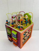 used B. Toys Zany Zoo Wooden Activity Cube