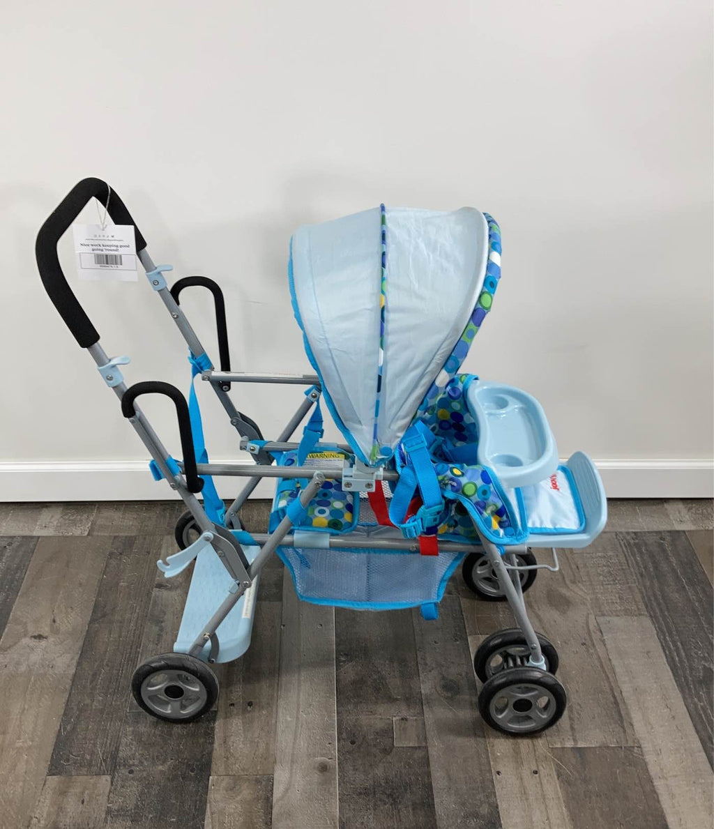 joovy double stroller toy Joovy Toy Caboose Baby Doll Stroller, Blue Dot