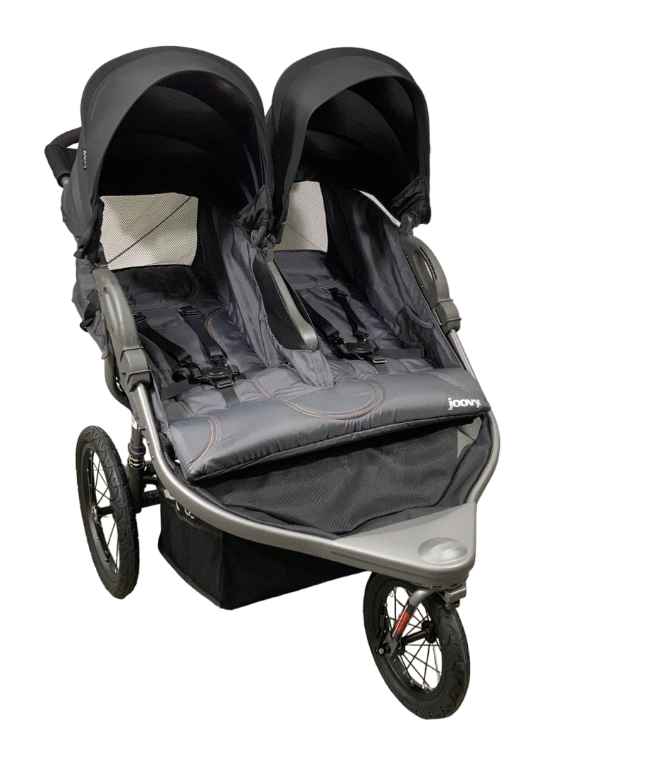 jogging double tandem stroller Joovy Zoom X2 Double Jogging Stroller, 2021, Forged Iron