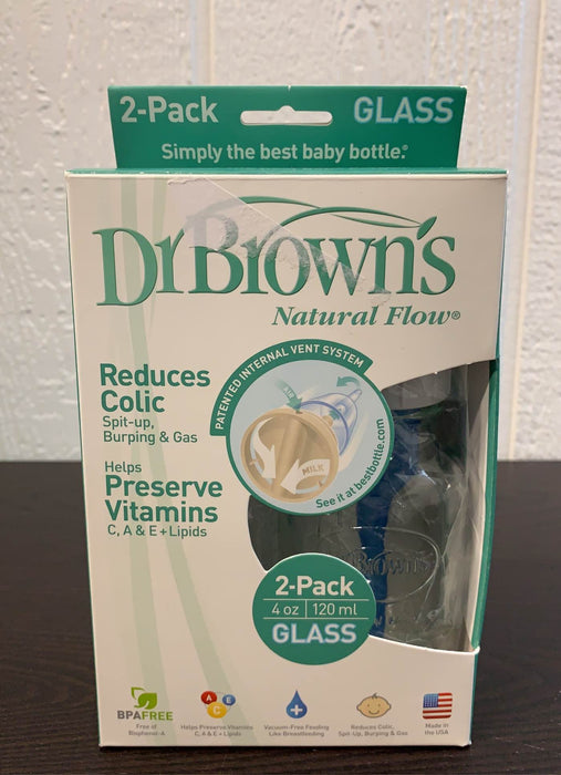 Shop Dr. Brown's Options+ Anti Colic Wide Neck Glass Bottles 2-Pack at GoodBuy Gear