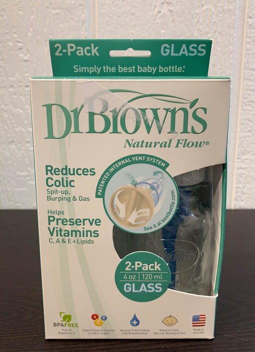 Shop Dr. Brown's Options+ Anti Colic Wide Neck Glass Bottles 2-Pack at GoodBuy Gear