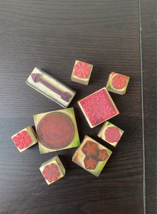 used BUNDLE Rubber Stamps