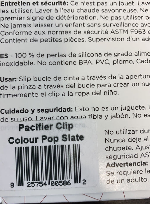 Shop LouLou Lollipop Pacifier Clip, Slate at GoodBuy Gear