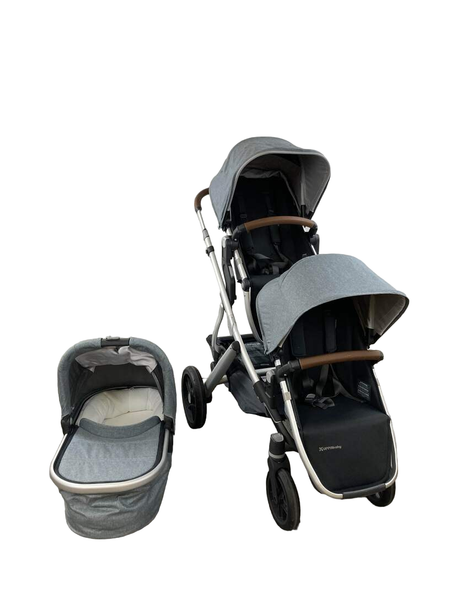 uppababy vista options UPPAbaby VISTA V2 Double Stroller, 2020, Gregory (Blue Melange)