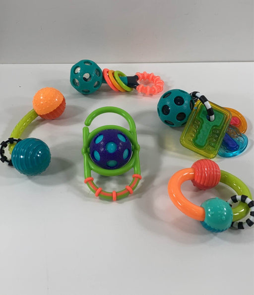 used Sassy Shake Rattle & Chew Gift Set- 5 Pc