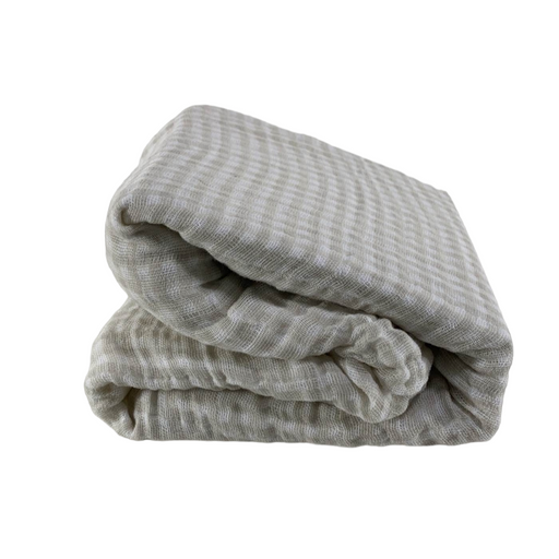 Shop Little Unicorn Cotton Muslin Fitted Crib Sheet, Tan Gingham at GoodBuy Gear