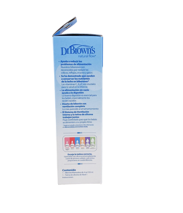 Dr. Brown's Options+ Anti-Colic Narrow Bottle, 4oz, Clear