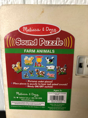 Farm Sound Puzzle, 8 Farm Animal Sounds