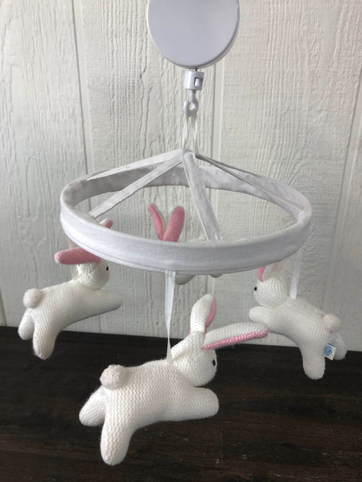 secondhand Pottery Barn Kids Crib Mobile, Knit Bunny