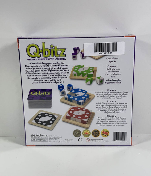 secondhand MindWare Q-bitz Jr. Kids Game