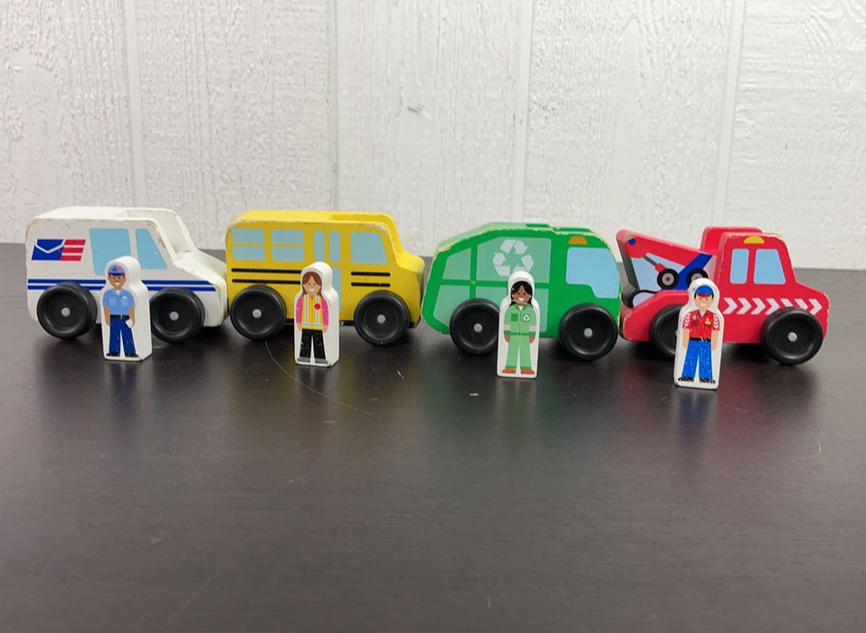 used Melissa & Doug Community Vehicle Set