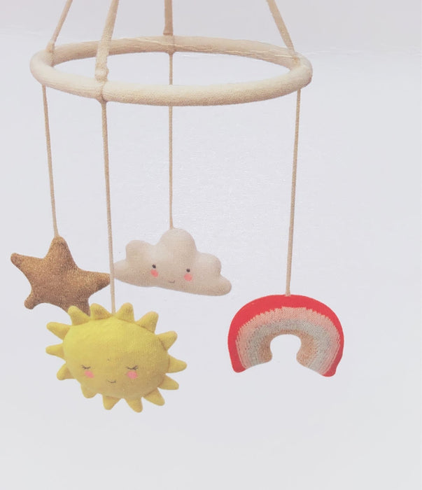 secondhand Meri Meri Organic Cotton Baby Mobile, -sun/star/cloud/rainbow