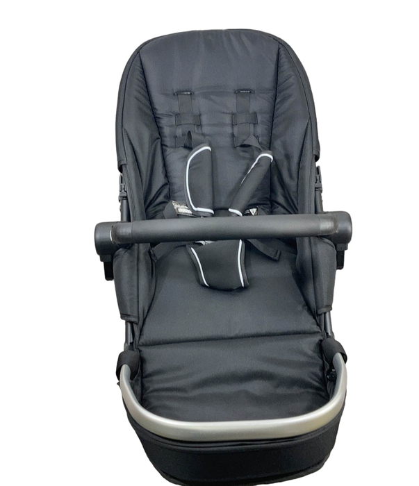 secondhand Mockingbird 2nd Seat Kit with Extendable Canopy, 2022, Sea, Windowpane, Silver with Black Leather - Photos Req 5/8