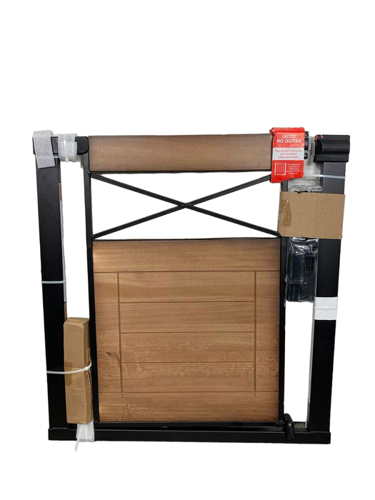 secondhand Safety 1st Easy Install Modern Farmhouse Gate, Modern Brown