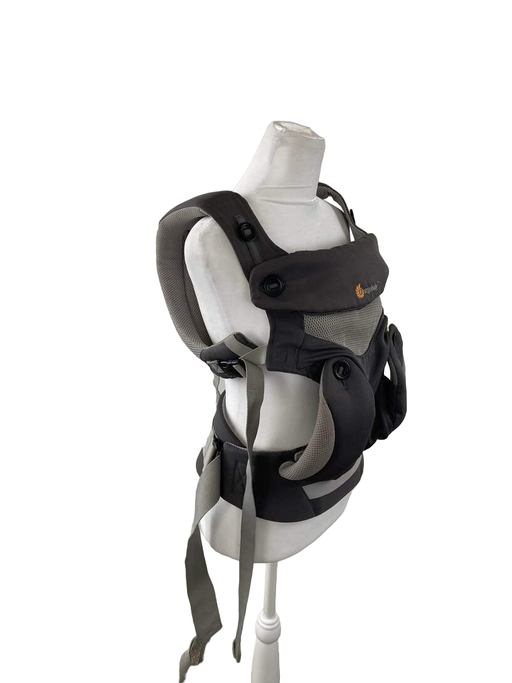 used Ergobaby Four Position 360 Baby Carrier, cool air carbon grey