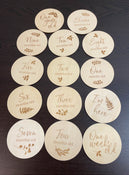 secondhand Bebe Au Lait Monthly Milestones Wooden Discs