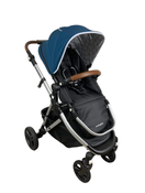 used Mockingbird Single to Double Stroller, 2023, Silver with Penny Leather, Windowpane, Sea