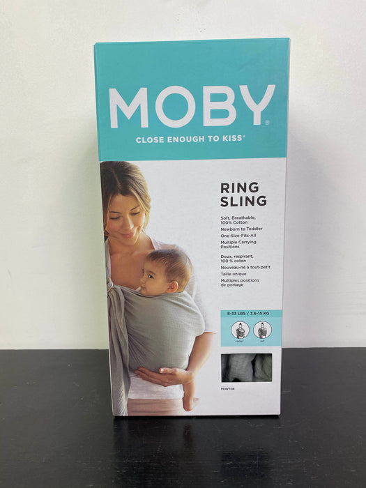 used Moby Wrap Ring Sling, In Pewter