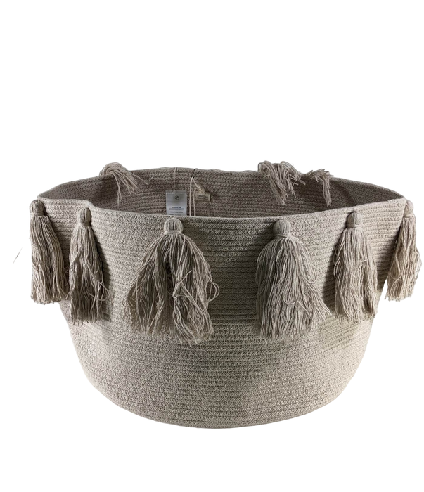 Shop Lorena Canals Tassels Basket, Natural at GoodBuy Gear
