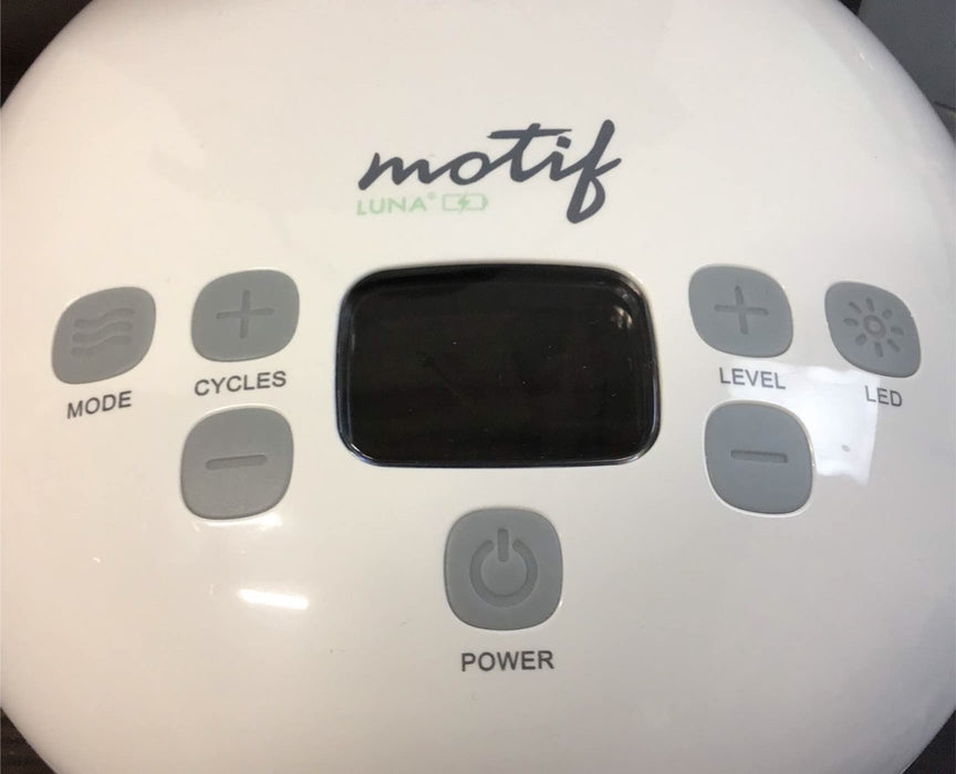 used Motif Medical Luna Double Electric Breast Pump, with Accessories (24mm 28mm 32mm)