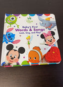 used Disney Baby First Words & Songs Sound Book