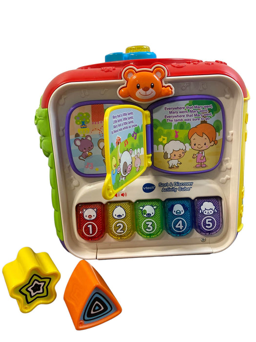 used VTech Sort And Discover Activity Cube