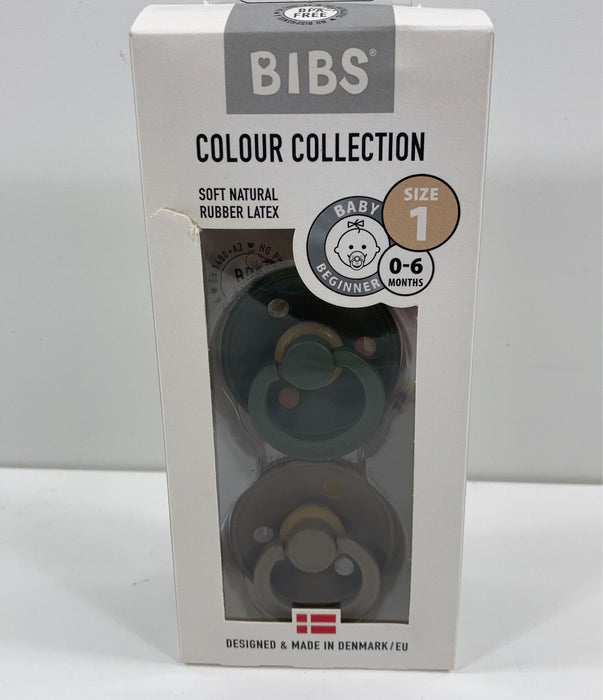 Shop Bibs Natural Pacifier 2 Pack, Hunter Green/Dark Oak, Size 1 at GoodBuy Gear
