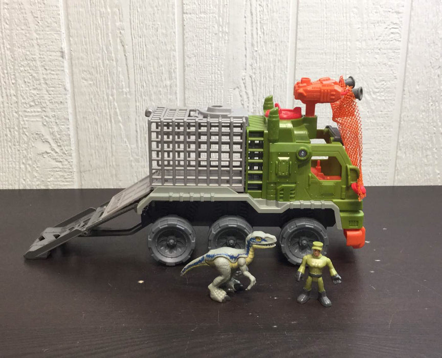 used Jurassic World Imaginext Dinosaur Hauler Playset