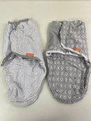 used SwaddleMe Original Swaddle Wrap With Easy Change 2pk, Kiss Ya S/M 0-3 months