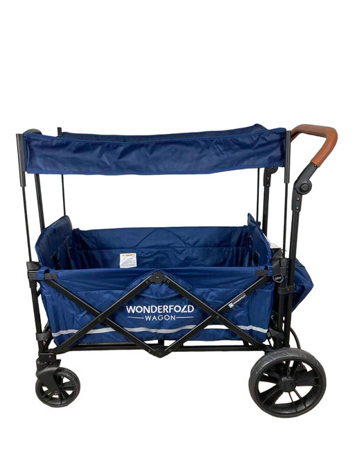 used Wonderfold X2 Push + Pull Double Stroller Wagon, Sapphire Navy, 2022