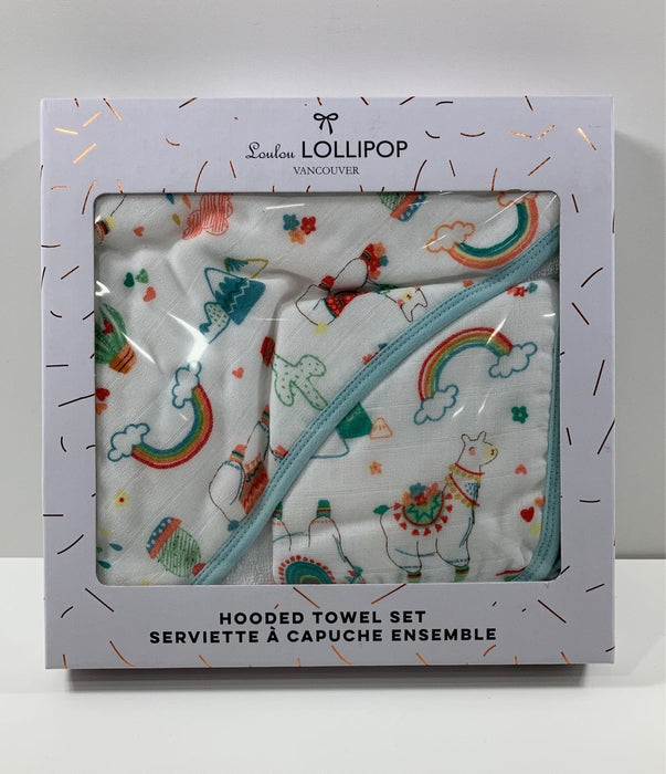 Shop LouLou Lollipop Hooded Towel Set, Llama at GoodBuy Gear