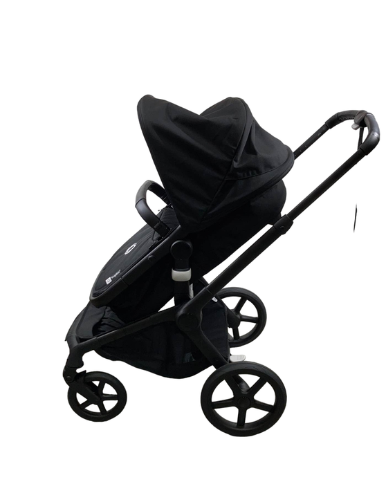 secondhand Bugaboo Fox 5 Stroller, Black Frame, Midnight Black, 2023