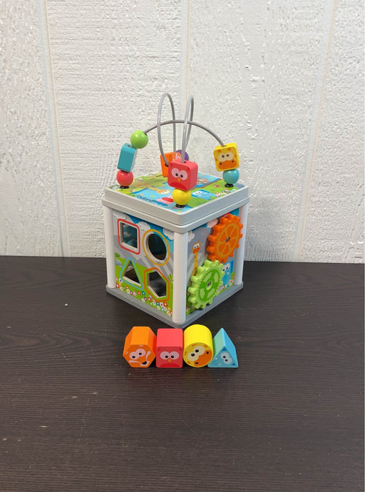 secondhand J’adore Mini 5-in-1 Wooden Activity Cube—Zoo Animals