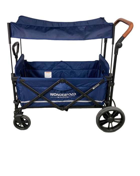 secondhand Wonderfold X2 Push + Pull Double Stroller Wagon, 2022, Navy