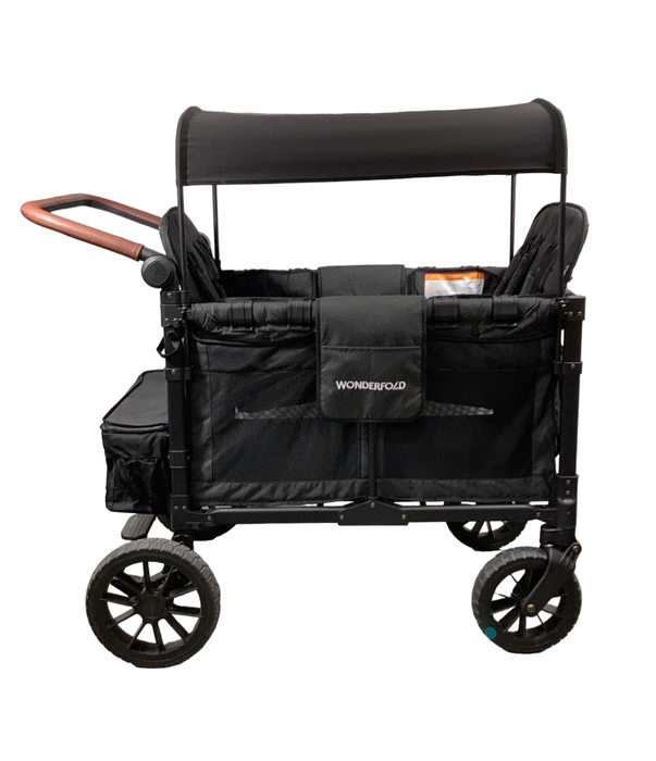 secondhand Wonderfold W4 Luxe Quad Stroller Wagon, 2023, Volcanic Black