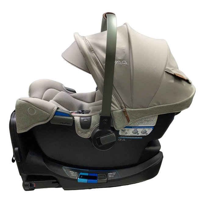 secondhand Nuna PIPA rx Infant Car Seat with RELX Base, 2023, Hazelwood