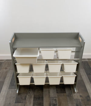 Humble Crew Inspire Grey Toy Organizer with Shelf and 9 Storage Bins