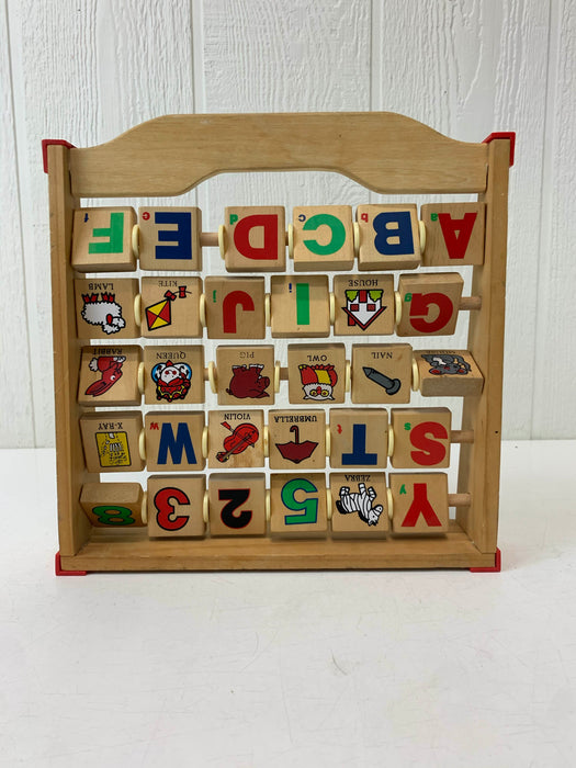 secondhand Flip-A-Block Alphabet Abacus