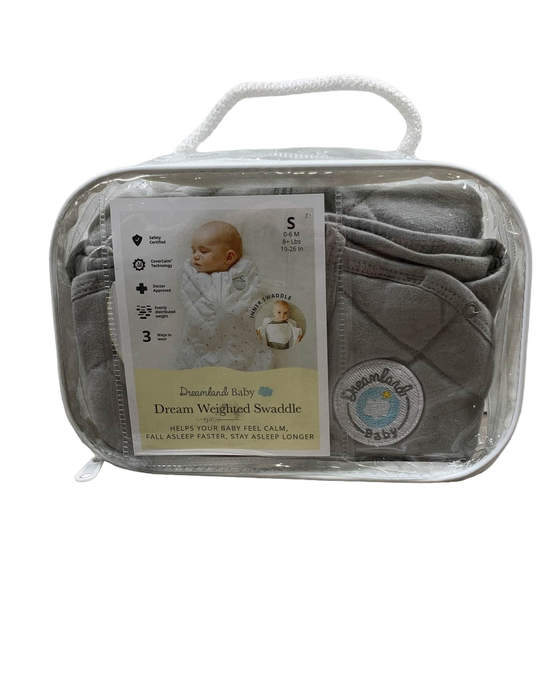 used Dreamland Weighted Swaddle, Moon Grey, 0-6 months