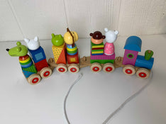 secondhand Orange Tree Wooden Animal Puzzle Train