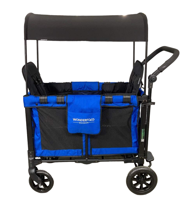 secondhand Wonderfold W2 Original Multifunctional Double Stroller Wagon, 2021, Blue