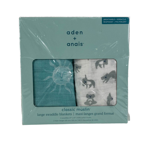 Shop Aden + Anais Large Cotton Muslin Swaddle, 2 Pack, Now + Zen at GoodBuy Gear