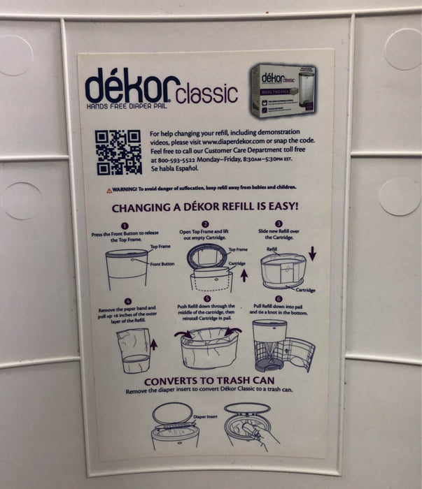Shop Diaper Dekor Classic Diaper Pail, Gray at GoodBuy Gear