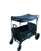 used Wonderfold X2 Push + Pull Double Stroller Wagon, Stealth Black, 2022