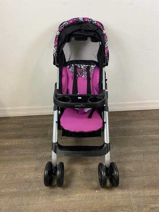 secondhand Evenflo Vive Travel System with Embrace Infant Car Seat, Daphne, 2019