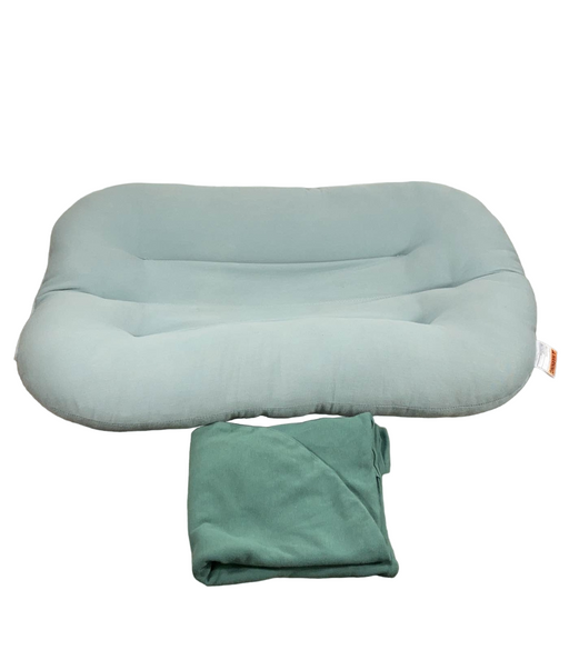 used Snuggle Me Organic Sensory Infant Lounger with Cover, Slate