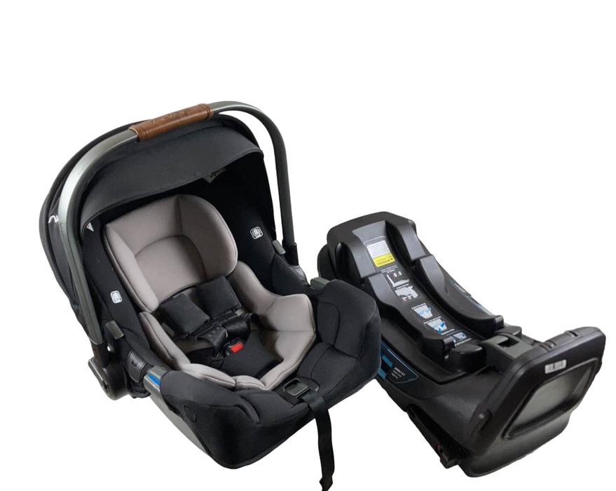 used Nuna PIPA rx Infant Car Seat with RELX Base, Caviar, 2021