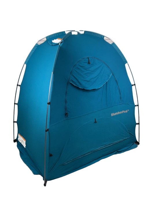 secondhand SlumberPod 3.0 Sleep Canopy with Fan, Teal