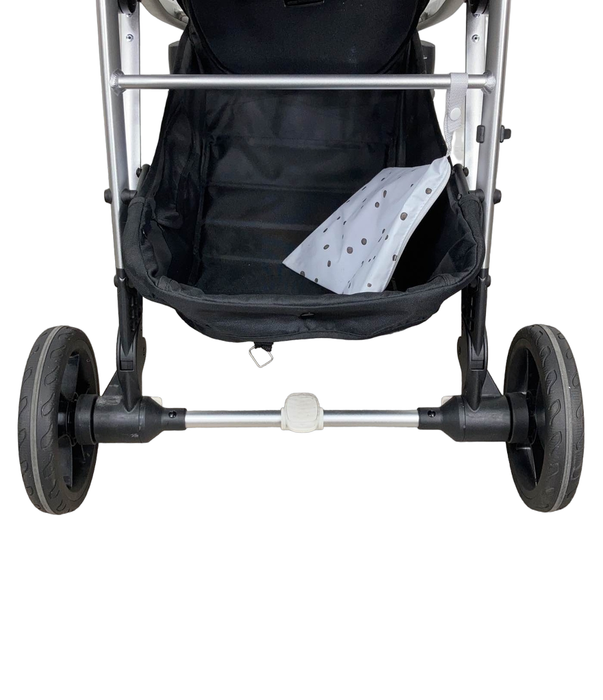 Mockingbird Single to Double Stroller, 2022, Silver with Black Leather, Windowpane, Black