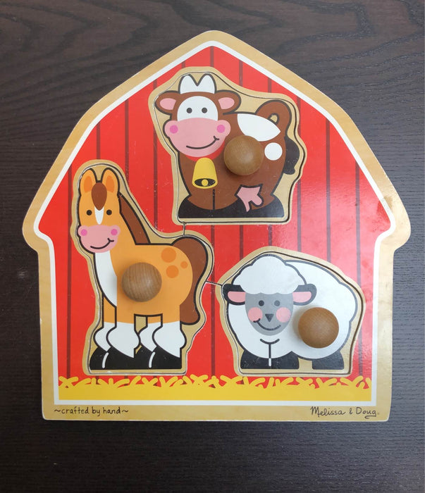 secondhand Melissa & Doug Jumbo Knob Puzzle